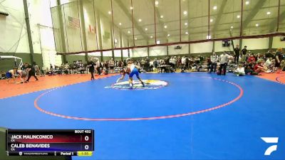 138 lbs Quarterfinal - Jack Malinconico, CA vs Caleb Benavides, CA