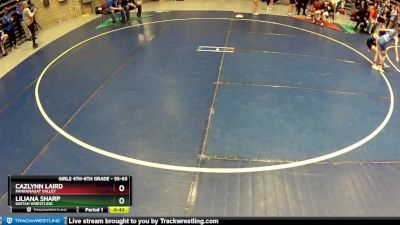 55-65 lbs Cons. Round 2 - Cazlynn Laird, Pahranagat Valley vs Liliana Sharp, Uintah Wrestling