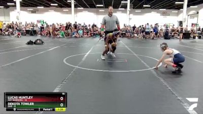 64 lbs Round 3 (8 Team) - Lucas Huntley, Mat Warriors vs Dekota Towler, OMP