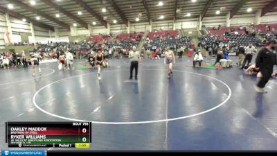 132 lbs Semifinal - Oakley Maddox, Brothers Of Steel vs Ryker Williams, Jr. Wildcat Wrestling Association (Richfield, UT)