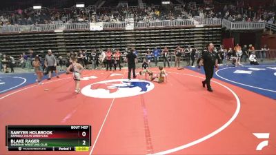 71 lbs 1st Place Match - Blake Rager, Sheridan Wrestling Club vs Sawyer Holbrook, Natrona Colts Wrestling