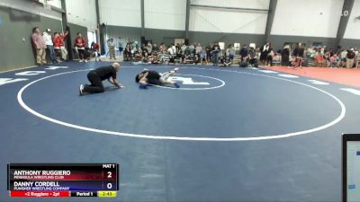 144 lbs Cons. Round 4 - Anthony Ruggiero, Peninsula Wrestling Club vs Danny Cordell, Punisher Wrestling Company