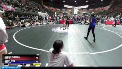 106 lbs Round 2 (16 Team) - Jasmin Figeroa, IEWA vs Edom Taye, BAWA