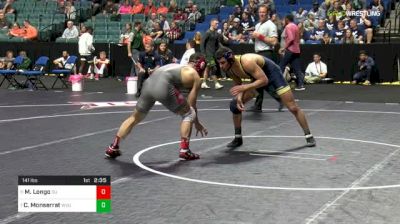 141 lbs Consi of 4 - Mike Longo, Oklahoma vs Christian Monserrat, West Virginia