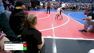 36 lbs Semifinal - Ridge Reynolds, Salina Wrestling Club vs Pyper Patterson, Cleveland Take Down Club