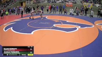 87 lbs Semifinal - Rangle Marquess, Pleasant Hill Wrestling Club vs Elijah Borrayo, Deschutes Mat Club