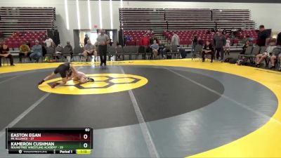 60 lbs Round 1 (8 Team) - Kameron Cushman, Roundtree Wrestling Academy vs Easton Egan, PA Alliance