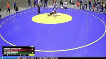 40 lbs Quarterfinal - Apphia Winningham, Cornerstone vs Nayelli Romero, Salem Elite Mat Club