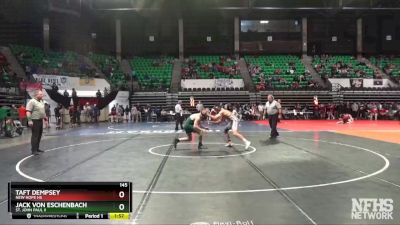 145 lbs Quarterfinal - Jack Von Eschenbach, St. John Paul II vs Taft Dempsey, New Hope HS