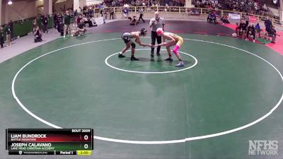 120 lbs Quarterfinal - Liam Bundrock, Battle Mountain vs Joseph Calavano, Lake Mead Christian Accdemy