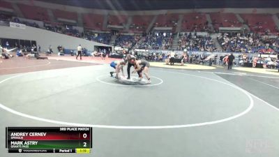 6A-132 lbs 3rd Place Match - Mark Astry, Grants Pass vs Andrey Cernev, Sprague