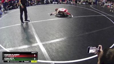 50 lbs Quarterfinals (8 Team) - Porter Flanery, Team Texas Blue vs Kyan Keys, Nebraska Red