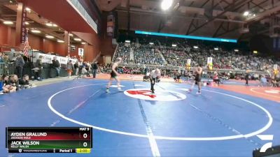 4A-145 lbs Quarterfinal - Ayden Gralund, Jackson Hole vs Jack Wilson, Kelly Walsh