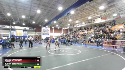 120 lbs Cons. Round 6 - Chase Carrasco, Lakeside vs Justin Bernardo, Hilltop