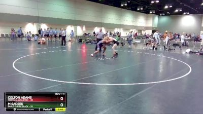 170 lbs Round 4 (6 Team) - M Sadeek, Eagle Empire Black vs Colton Adams, Montana Williston