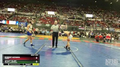 A - 182 lbs Quarterfinal - Robert Koyama, Hardin vs Wyatt Elam, Fergus (Lewistown)