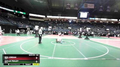 80 lbs 5th Place Match - Daylin Fraley, OHCA vs Ben Jordan, LBSA