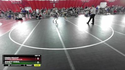 120 lbs Round 1 - Owen Feucht, Waunakee Wrestling Club vs Emmett Goral, Wisconsin