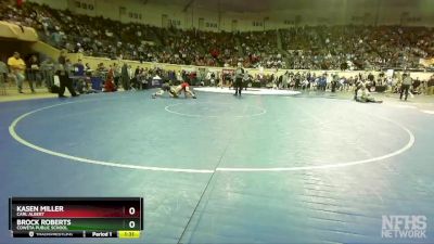 5A-138 lbs Semifinal - Kasen Miller, Carl Albert vs Brock Roberts, Coweta Public School