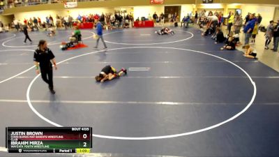 63 lbs Cons. Round 1 - Ibrahim Mirza, Wayzata Youth Wrestling vs Justin Brown, Coon Rapids Mat Bandits Wrestling Club