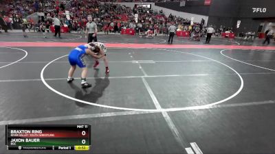 120 lbs Cons. Round 2 - Braxton Ring, River Valley Youth Wrestling vs Jaxon Bauer, BGC