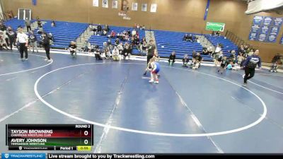 44-48 lbs Round 2 - Tayson Browning, Champions Wrestling Club vs Avery Johnson, Timpanogos Wrestling