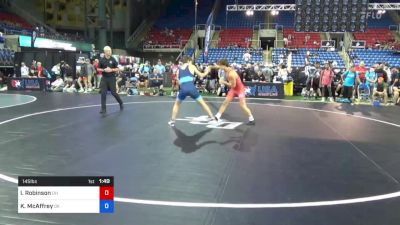 145 lbs Cons 64 #2 - Isaac Robinson, Ohio vs Kasen McAffrey, Oklahoma