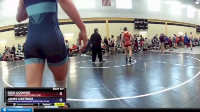 182 lbs Semifinal - Seer Godwise, Perry Meridian Wrestling Club vs James Hastings, Terre Haute Northside Wrestling Club