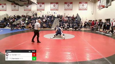 220 lbs Quarterfinal - Charlie Turner, Portsmouth vs Tomas Ziemiecki, Milford