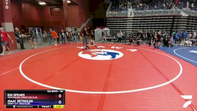 78 lbs Cons. Round 4 - Kai Spears, Team Braves Wrestling Club vs Isaac Reynolds, Windy City Wrestlers