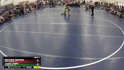 117 lbs Round 2 (6 Team) - Matthew Crimmins, Iowa USA Blue vs Caden Campo, Illinois Gold