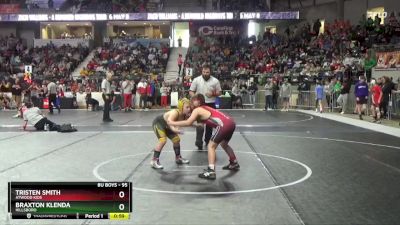 95 lbs Cons. Round 2 - Braxton Klenda, Hillsboro vs Tristen Smith, Atwood Kids