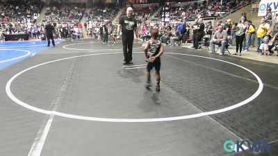 40 lbs Consi Of 16 #2 - Paris Wellman, Poteau Youth Wrestling Academy vs Maddox Reed, Pin-King All Stars