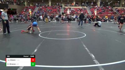 100 lbs Quarterfinal - Jayvyn Allami, Team Tulsa Wrestling Club vs Hudson Breese, Jaguar Wrestling Club