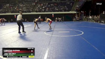 125 lbs Quarterfinal - Christian Guzman, North Central vs Jase Van Pelt, Cornell College