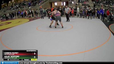 250 lbs Quarterfinal - Corbyn Mumey, Dallas Mat Club vs Kolby Wofford, Salem Elite Mat Club