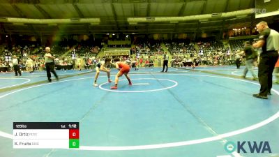 126 lbs Final - Javier Ortiz, Poteau Youth Wrestling Academy vs Kale Fruits, Bristow Youth Wrestling