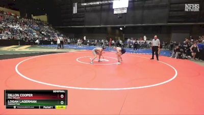 6A - 126 lbs Semifinal - Dillon Cooper, Mill Valley vs Logan Lagerman, Manhattan