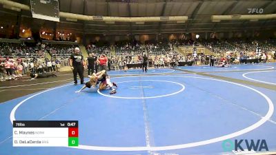 76 lbs Consi Of 8 #1 - Colin Maynes, Norman Grappling Club vs Daxen DeLaCerda, Bristow Youth Wrestling