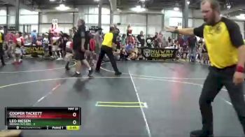 46 lbs Round 2 (6 Team) - Cooper Tackett, Steel Valley Psychos vs Leo Riesen, Indiana Outlaws