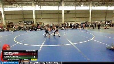 75 lbs Cons. Round 2 - Evan Bourland, Mountain Home Junior High vs Liam Takashige, New Plymouth