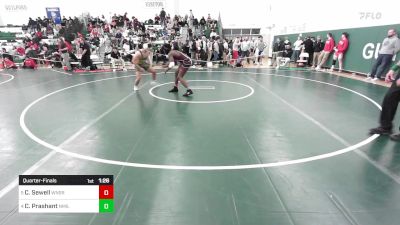 182 lbs Quarterfinal - Christian Sewell, Windsor vs Chayten Prashant, New Milford