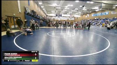 76 lbs Cons. Round 4 - Bracken Bingham, Box Elder Stingers vs Frank Boren, Warrior Wrestling Club