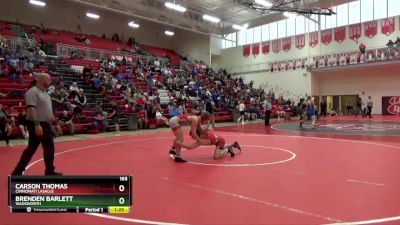 165 lbs Quarterfinal - Carson Thomas, Cinncinati LaSalle vs Brenden Barlett, Wadsworth