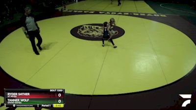 45 lbs Quarterfinal - Ryder Sather, St. Peter vs Tanner Wolf, Grand Rapids