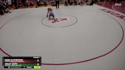 108 lbs Round 1 - Hank Gutormson, Pursuit Wrestling Minnesota vs Hailey Goth, Pinnacle Wrestling Club