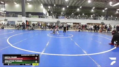 52 lbs Quarterfinal - Aidyn Crabb, Riverheads Youth Wrestling vs Sebastian Turner, Mat Sharks