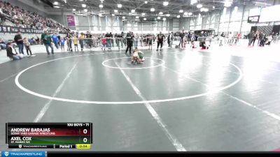 71 lbs Cons. Round 2 - Axel Cox, St. Maries WC vs Andrew Barajas, Scrap Yard Garage Wrestling