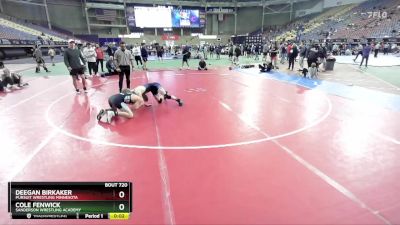 132 lbs Cons. Round 3 - Cole Fenwick, Sanderson Wrestling Academy vs Deegan Birkaker, Pursuit Wrestling Minnesota