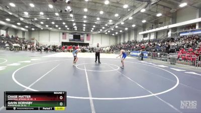 124 lbs Round 1 (3 Team) - Gavin Hornsby, Horseheads Sr HS vs Chase Matter, Saratoga Springs Sr HS